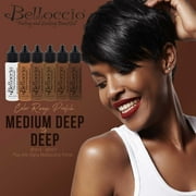 DARK Color Shade Airbrush Makeup Foundation Set of Belloccios Professional Cosmetic Airbrush Makeup in 1/2 oz Bottles