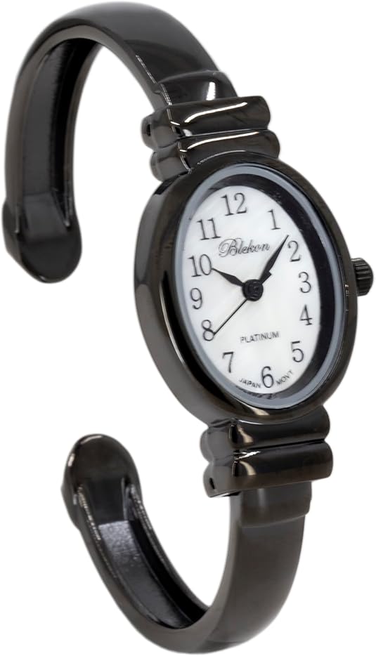 Blekon Collections 20mm Platinum Women's Cuff Watch 8200