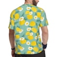 thumbnail image 2 of Wukai Lemons Chamomile Flowers And Leaves Print Men's Short-Sleeved Mesh T-Shirt,Quick-Dry Short Sleeve Workout T-Shirt-5X-Large, 2 of 8