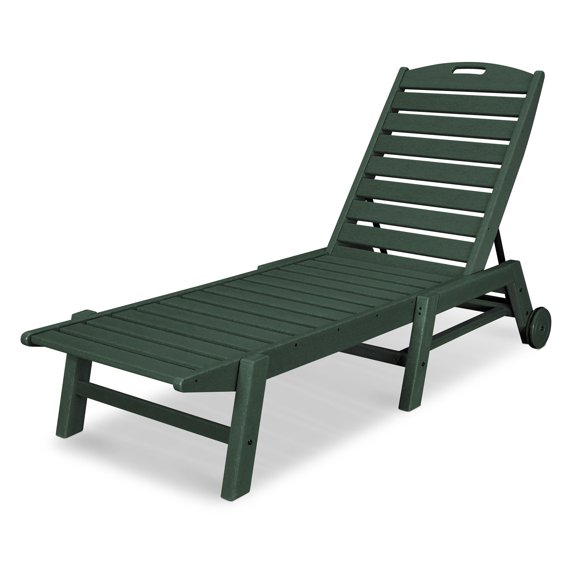 POLYWOOD® Nautical Stackable Wheeled Chaise