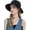 Black, variant on Women Sun Hat Tie Dye Big Girls UV Protection Wide Brim Summer Bucket Hat for Outdoor Beach Fishing