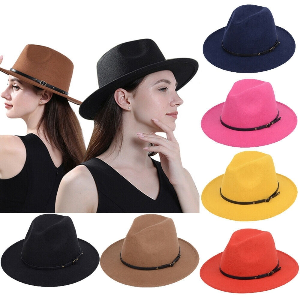 Retro Jazz Hat Solid Bowler Fedora Hat 