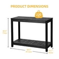 thumbnail image 2 of DWVO Modern Farmhouse Entryway Table with Storage Shelves, Wood Outdoor 38.3in Console Table, Side End Table - Black, 2 of 6