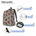 thumbnail image 3 of Rocae Leopard Print Rose for Durable Canvas Backpack Leisure Large Bag Travel Rucksack Multi-function Backpack, 3 of 8