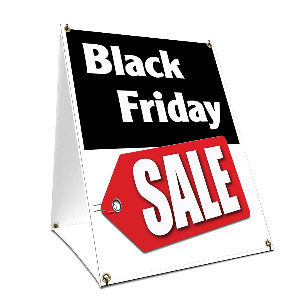 Aframe Sidewalk Black Friday Sale Sign With Graphics On Each Side 18