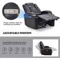 thumbnail image 4 of Power Electric Recliner Chair with USB Charge Port and Cup Holder - Recliner Sofa Overstuffed Electric PU Recliner Chair Home Theater Seating Bedroom & Living Room Chair, 4 of 7