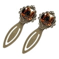 thumbnail image 2 of Halloween Elegant Vintage Copper-Colored Lace Bookmarks - Set of 2, Stainless Steel Reading Accessories for Book Lovers, 2 of 5