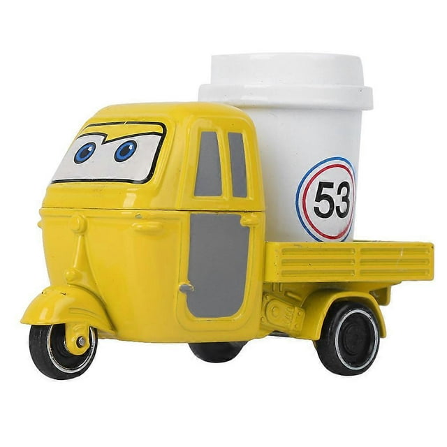 Alloy Tricycle Toy Model Highly Simulation Children Kid Pull Back Vehicle Toy Model(Yellow )