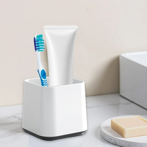 qILAKOG Plastic Toothbrush Cups, High End Mouthwash Cups for Home and Commercial Bathrooms, Easy to Clean, Multi Functional Storage, Bathroom Dressing Table