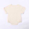 thumbnail image 3 of Lenpel Newborn Baby Bodysuits Unisex Boy Girl Cotton Short Sleeve Solid Color Rompers Infant Summer Clothes, 3 of 6