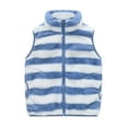 thumbnail image 2 of Girls Winter Clothes Girl Jacket Toddler Girls Boys Sleeveless Stripe Jacket Zip Up Coat Fall Warm Winter Kids Outwear, 2 of 4