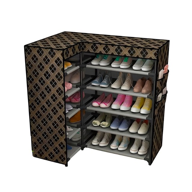 Mueble de Almacenamiento para Zapatos | Estamte de 5 Niveles | Closet Zapatero | Acero Inoxidable | Esquinerop Moderno Armable