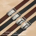thumbnail image 5 of YOETEY Mens Belts 2 Pack, Ratchet Belts for Men - Adjustable Fit, Effortless Style 1 3/8"(35mm), 5 of 7