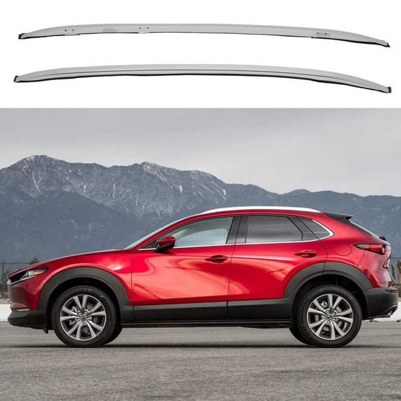Silver Roof Rack Side Rails for Mazda CX-30 CX30 2020-2024 Cargo Bars Luggage