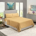 thumbnail image 5 of Clara Clark Split King Size Bed Sheets Set for Adjustable Beds - Deep Pocket 5 Piece - 1800 Hotel Luxury Soft Double Brushed Microfiber, Gold, 5 of 7