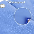 thumbnail image 3 of Blue Cloth Pattern  Shower Curtain Liner with 12 Hooks Light Weight PEVA Shower Liner 72x72 Inches, Waterproof Shower Curtain for Bathroom, 3 of 6