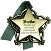 Bronze Star with Emerald Swarovski Crystal Stones, Brother