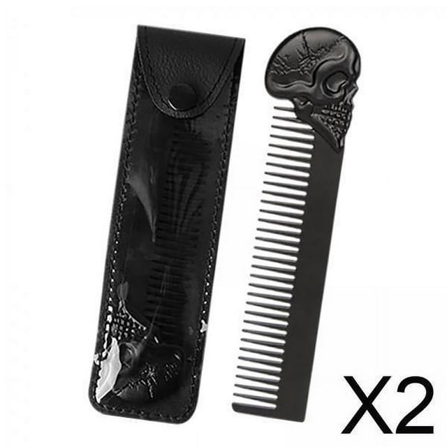 2 Peines De Barba Geniales Para Hombres, Peine De Bolsillo, Herramienta De Corte De Peluquería Con Dientes Finos, Peluquero