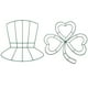 thumbnail image 1 of 2pcs Día de San Patricio marco de hierro Corona de colgante haciendo marco de guirnaldas de bricolaje, 1 of 6
