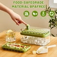 thumbnail image 4 of Hwawhin 64PCS Ice Cube Tray, Ice Cube Trays for Freezer with 2 Trays, Container, Lid & Ice Scoop, Easy Release Stackble Spill-Resistant Ice Cube Molds, Green, 4 of 8