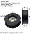 thumbnail image 2 of 6001 Nylon Wrapped Bearing Pulley 12*55*185MM H-Groovee Pulley Idler Guide Wheel Hardware Accessories, 2 of 5