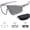 Grey, variant on Photochromic UV Protection Sports Sunglasses, Full Rim Square Cycling Eyewear with Storage Hard Case Set