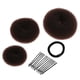 thumbnail image 2 of Conjunto de Pinzas de Pelo para Fabricación de de Buñuelo Accesorio , café Macarena Women Pein Styling Bun Wraps, 2 of 4