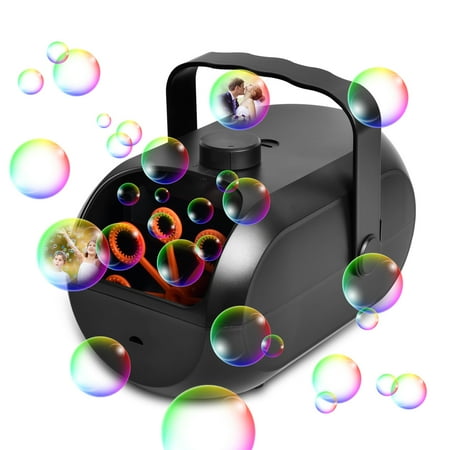 Arealer Bubble Machine Automatic Bubble Blower Portable Rechargeable Bubble Maker 4800+ Bubbles Per Minute Bubbles for Toddlers Parties Weddings Birthdays Indoor Use