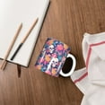 thumbnail image 4 of Yiaed colorful Skull flower daisy Print Ceramics Coffee,Large Handle Design,Extra Large Tea and Coffee Cup for Office and Home Mugs, 4 of 6