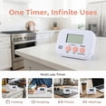 thumbnail image 5 of REGALWOVEN Kitchen Timer with Loud Alarm, Magnetic Backing and Stand, Digital Cooking Timer for Kitchen and Training White-pink, 5 of 5