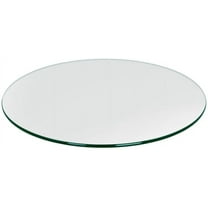 Dulles Glass 39" Round Table Top 3/8" Thick, Pencil Polished Tempered Glass for Indoor Dining or Outdoor Patio, 42 Pounds