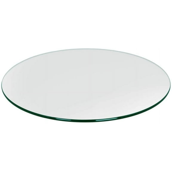 Dulles Glass 39" Round Table Top 3/8" Thick, Pencil Polished Tempered Glass for Indoor Dining or Outdoor Patio, 42 Pounds