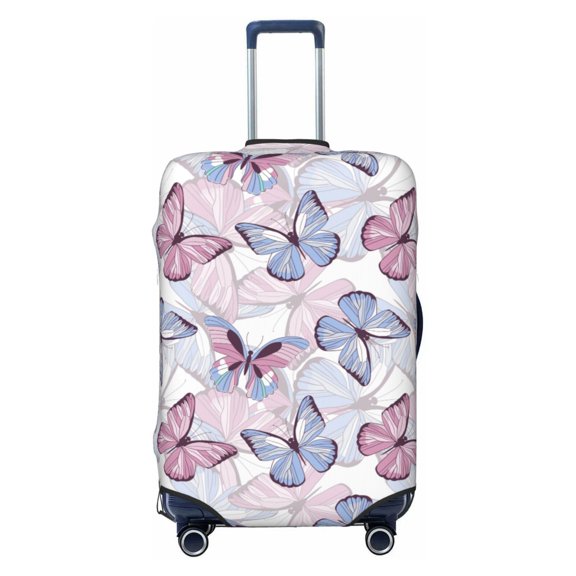 Xecao Butterflies in Pastel print Elastic Luggage Cover, with double-sided print , is perfect for travel, business, and daily use