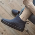 thumbnail image 6 of Wellies Mens Short Ankle Wellington Boots Waterproof Chelsea PVC Rubber Rain Boots, Dark Blue 44, 6 of 7