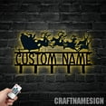 thumbnail image 4 of Craftnamesign Custom Santa's Sleigh Metal Key Holder, Santa Lover Metal Coat Rack, Xmas Gifts, 4 of 5