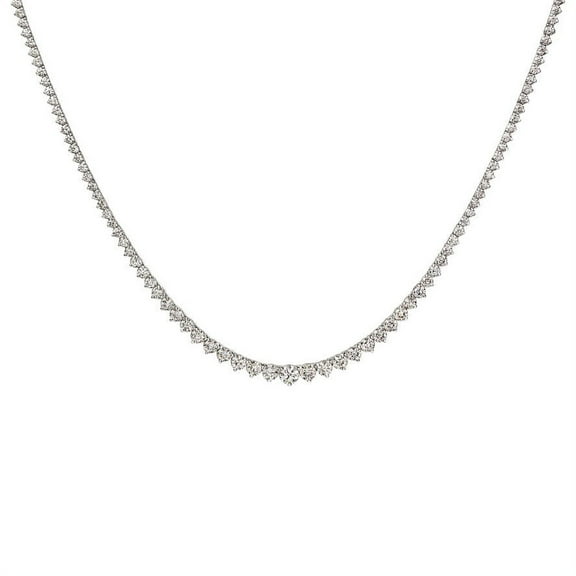 5 ctw Round Lab Grown Diamond Graduated Riviera Fashion Tennis Necklace (5.00 CTW - G-H / VS2-SI1)