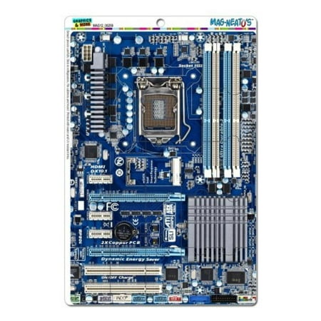Graphics and More Blue Computer Motherboard Processor Cpu Memory Mag-Neato's Novelty Gift Locker Refrigerator Vinyl Puzzle Magnet (Best Motherboard Cpu And Graphics Card Combo)
