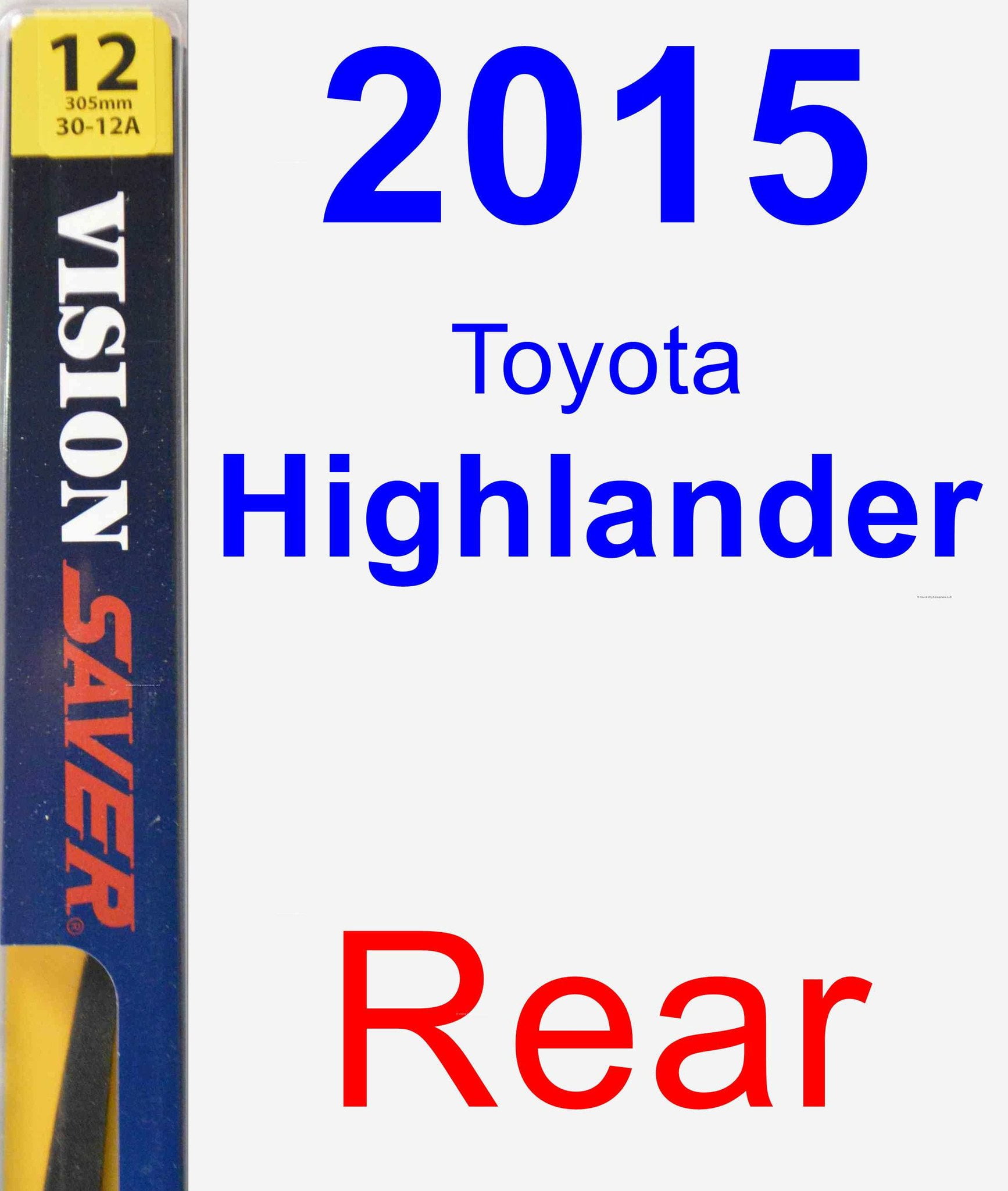 2013 Toyota Highlander Rear Wiper