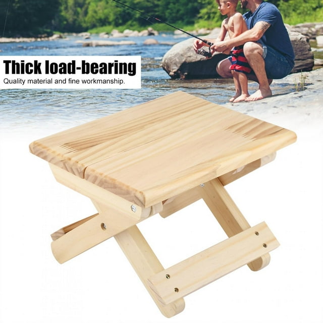 LAFGUR Square Bench, Wood Square Bench, 7.5 X 9.4 X 7 Inch For Outdoor Fishing Outdoor Stool Slack Chair Household