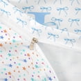 thumbnail image 4 of meiyoeat Cartoon Bow Letter J Twin Duvet Cover for Kids, Cute Princess Style Twin Bedding, Blue, Colorful Star Reversible, 2pcs, 1 Duvet Cover and 1 Pillowcase, 4 of 6