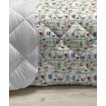 thumbnail image 3 of Paris Down Alternative Comforter, Valentines Day Theme with Eiffel Kissing Couple Hot Air Balloon Wedding Concept, Microfiber Quilt for All Season, 5 Sizes, Pale Pink Rose, by Ambesonne, 3 of 3