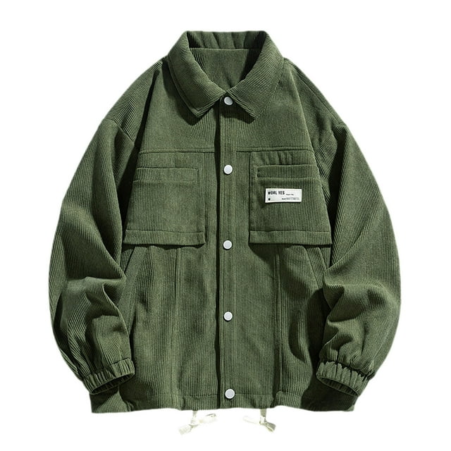 JHLZHS Flannel Jacket Mens Cargo Jackets Button Oversize Streetwear Jackets Pockets Vintage Spring Fall Lightweight Jackets Denim Jacket Men 1241