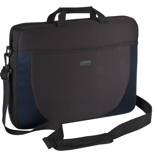 Targus 17" Laptop Computer Slip Case, Black/Blue