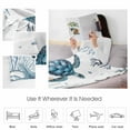 thumbnail image 6 of Fleece Blanket Sea Turtle Starfish Shell Seaweed Blankets, Soft Cozy Warm Flannel Throw Blanket, Blue Ocean Marine Life Blanket for Bed Couch Sofa,30x40In, 6 of 9