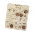 thumbnail image 1 of Juego de bingo, juego familiar de cartones de bingo, juguete educativo con temática deportiva, Night Wood Baloncesto, 1 of 9
