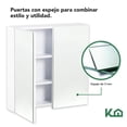 thumbnail image 3 of Botiquin Con Espejo Para Baño Organizador 2 Puertas Gabinete blanco, 3 of 8
