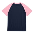 thumbnail image 6 of Nestiefly T -Shirts for Men Short Sleeve Crewneck Comfy Beach T-Shirts Basic Raglan Sleeve Soft Muscle Shirts Light pink 2XL, 6 of 7