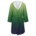 thumbnail image 4 of acuever Green Women Robes Women's Fleece Plush Robe Long Warm Plush Bathrobe Loungewear Jacket Printed Comfort Robe, 4 of 4