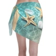 thumbnail image 2 of Disketp Starfish And Seashell Women Swimsuit Cover Up Short Chiffon Summer Beach Sarong Bikini Wrap Skirt Bathing Suit, 2 of 7