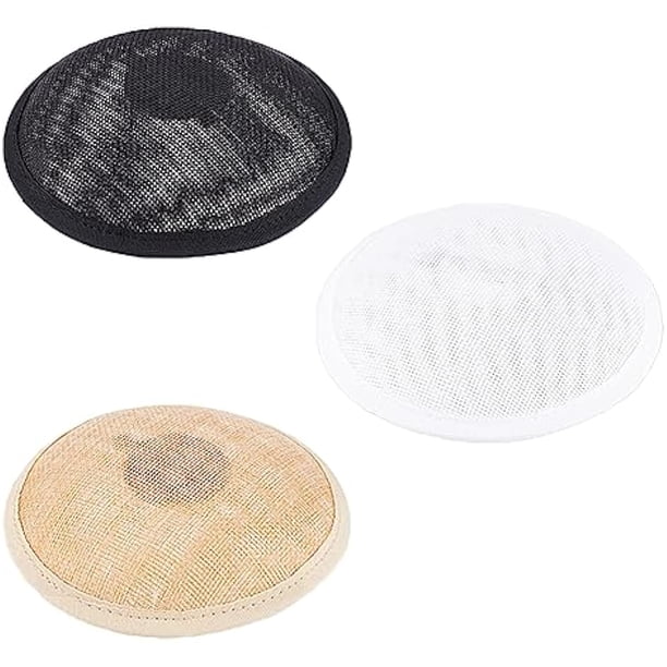 6526 3 Colors Round Hat Base With Clip- 5.1 Inch Diameter Polyester Sinamay 3 Colors Round Hat Base with Clip 5.1 inch Diameter  main image 2